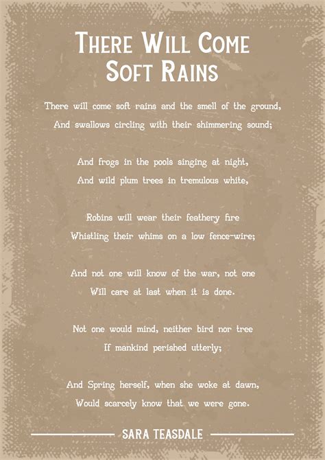 when the soft rain comes